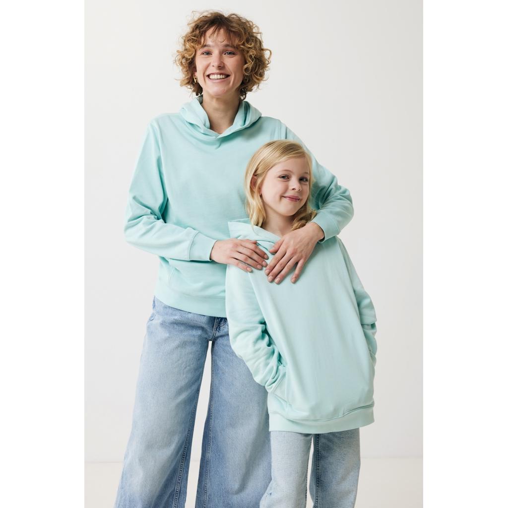 Iqoniq Yengo kids recycled cotton hoodie with sidepockets crushed mint 11 - 12 ani
