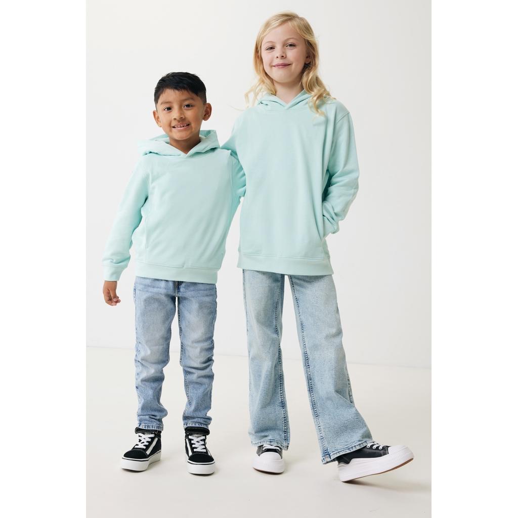 Iqoniq Yengo kids recycled cotton hoodie with sidepockets crushed mint 11 - 12 ani
