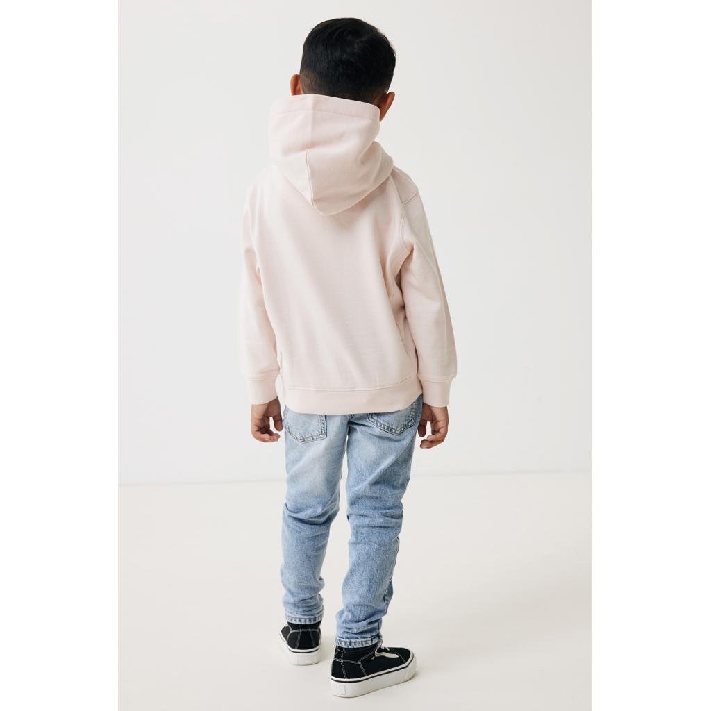 Iqoniq Yengo kids recycled cotton hoodie with sidepockets cloud pink 11 - 12 ani