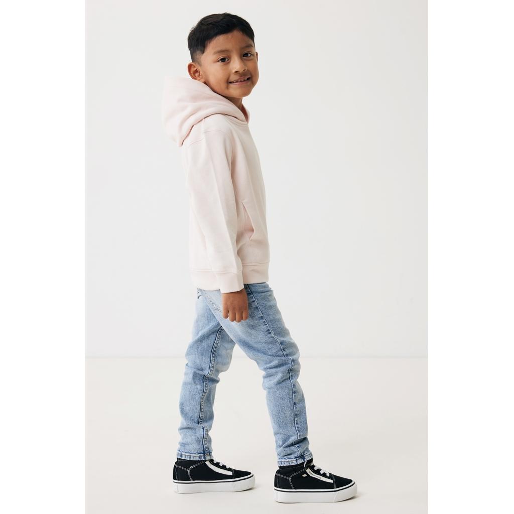 Iqoniq Yengo kids recycled cotton hoodie with sidepockets cloud pink 11 - 12 ani
