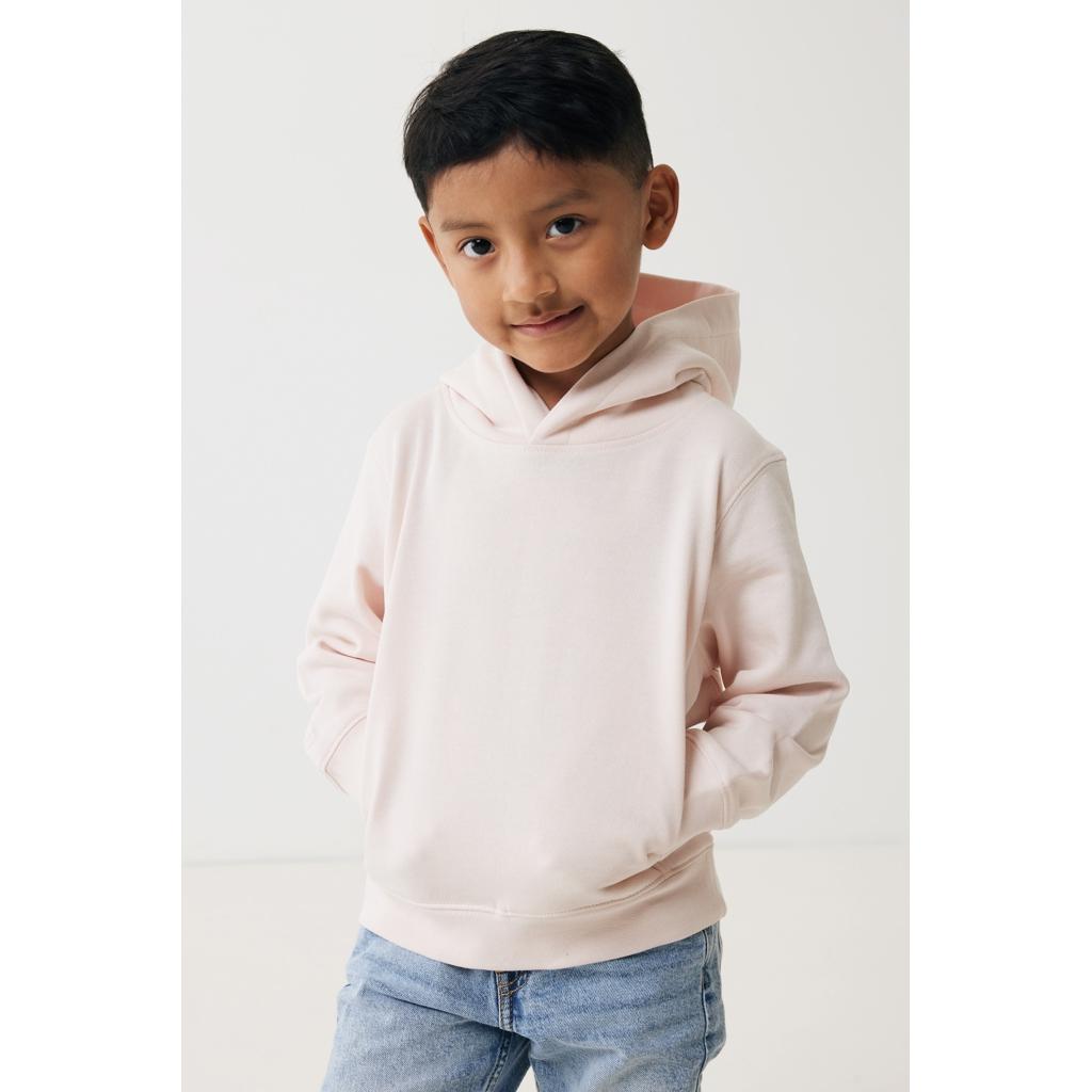 Iqoniq Yengo kids recycled cotton hoodie with sidepockets cloud pink 11 - 12 ani