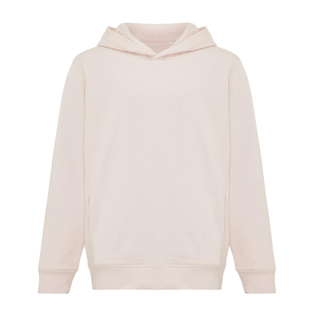 Iqoniq Yengo kids recycled cotton hoodie with sidepockets cloud pink 11 - 12 ani