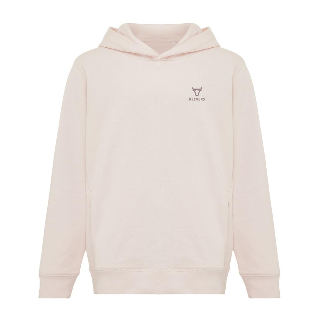 Iqoniq Yengo kids recycled cotton hoodie with sidepockets cloud pink 11 - 12 ani
