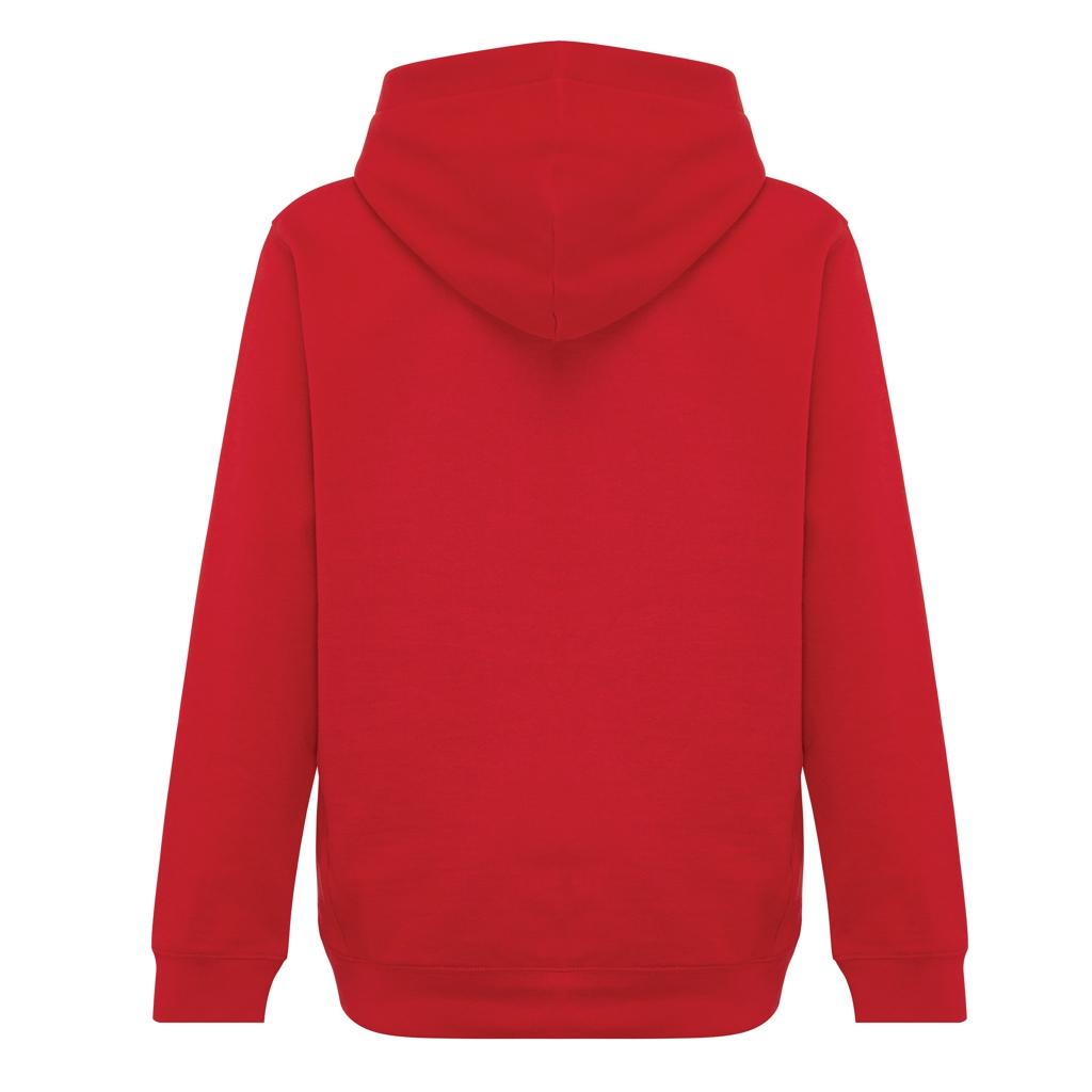 Iqoniq Yengo kids recycled cotton hoodie with sidepockets red 7 - 8 ani