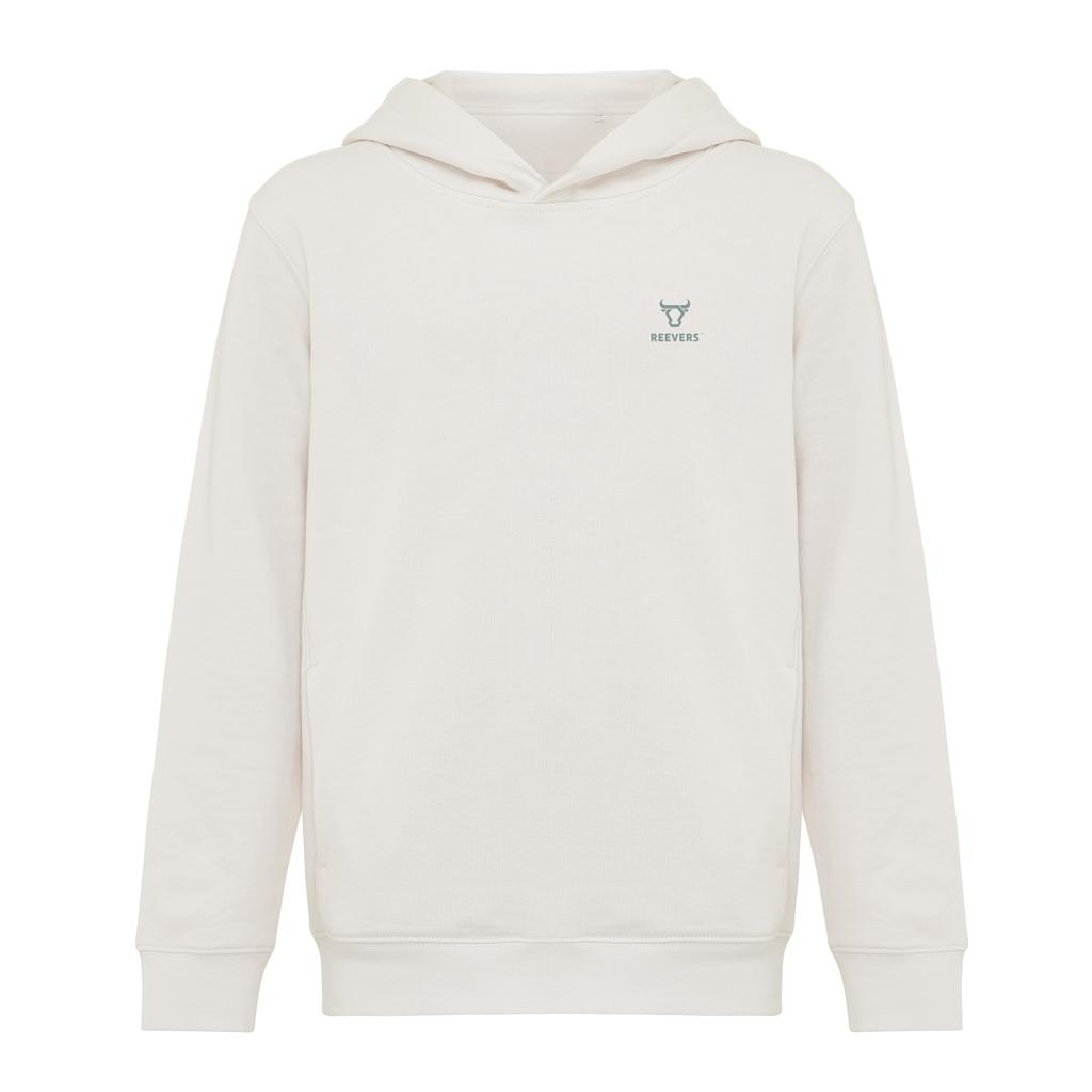 Iqoniq Yengo kids recycled cotton hoodie with sidepockets ivory white 13 - 14 ani