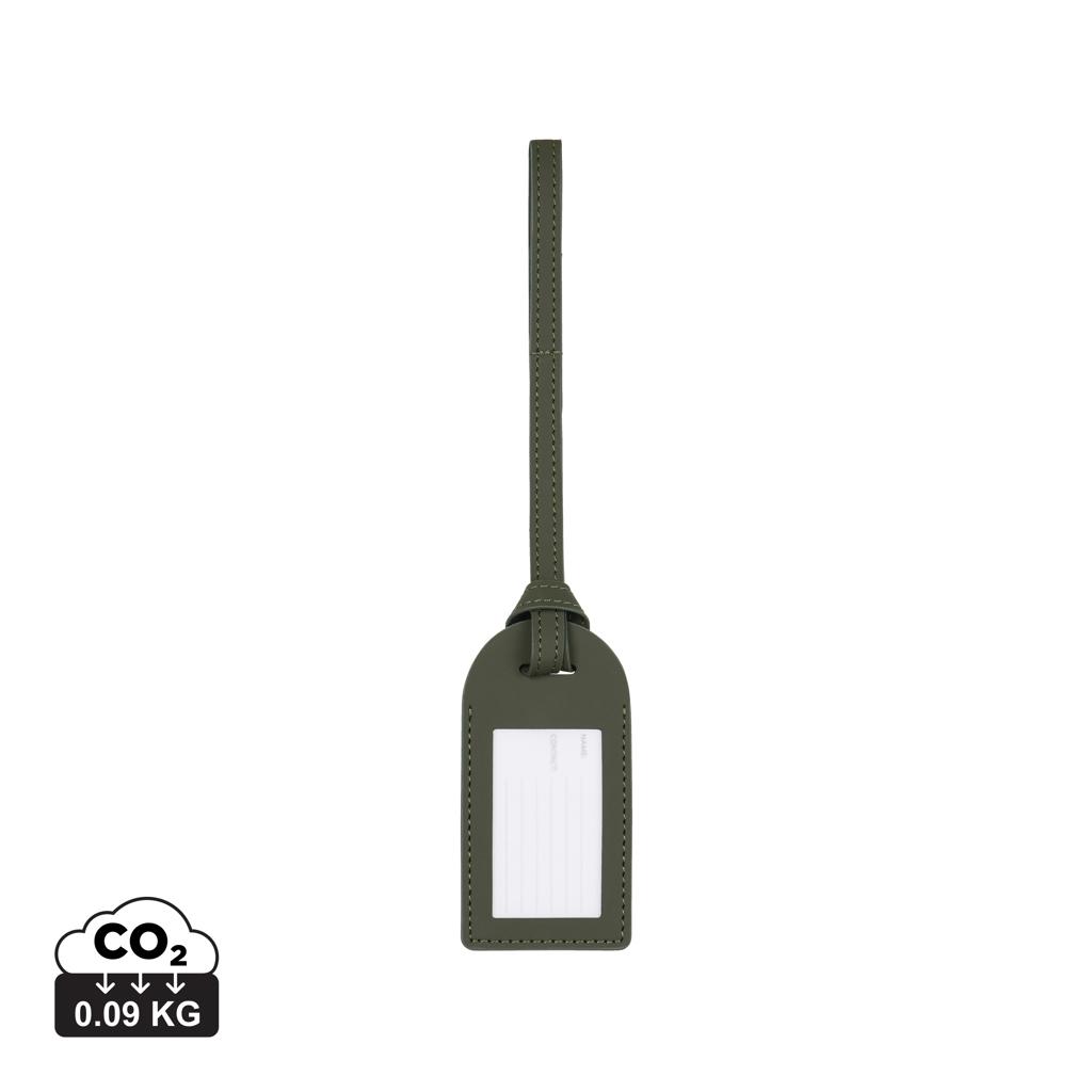 VINGA Baltimore RCS recycled polyester luggage tag green