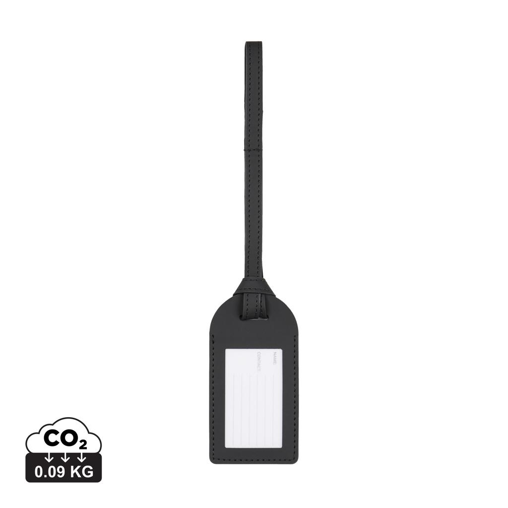 VINGA Baltimore RCS recycled polyester luggage tag black