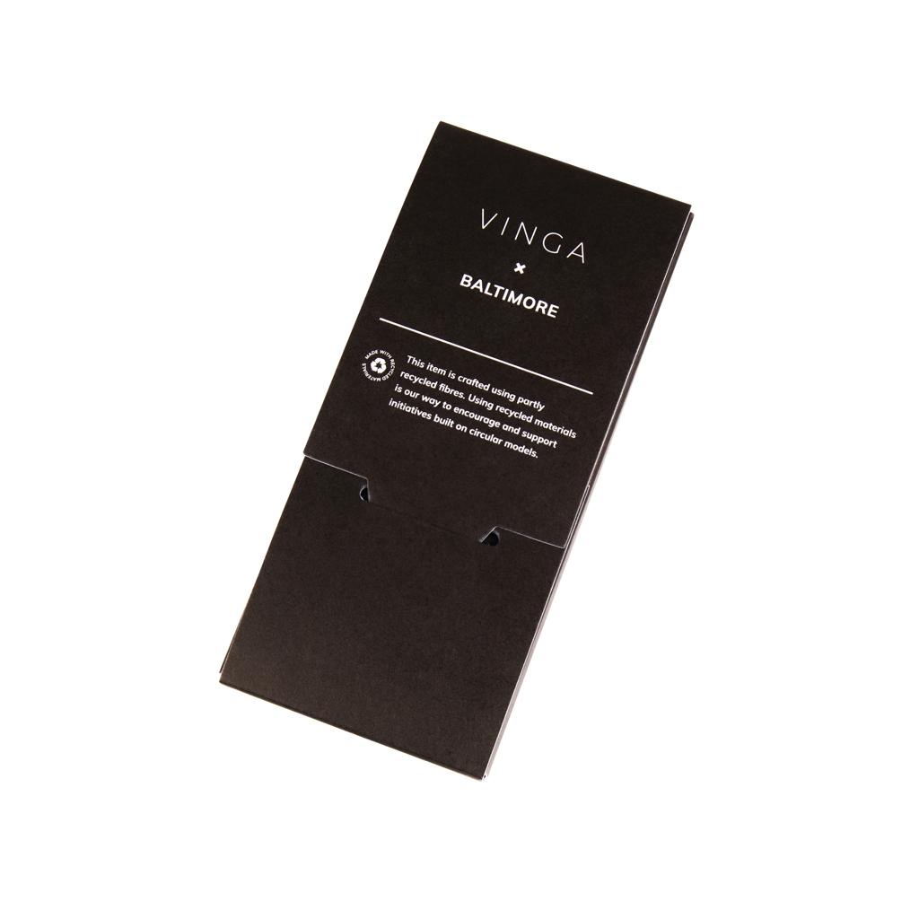 VINGA Baltimore RCS recycled polyester luggage tag black