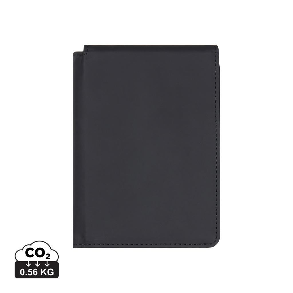 VINGA Baltimore RCS recycled polyester RFID passport cover black