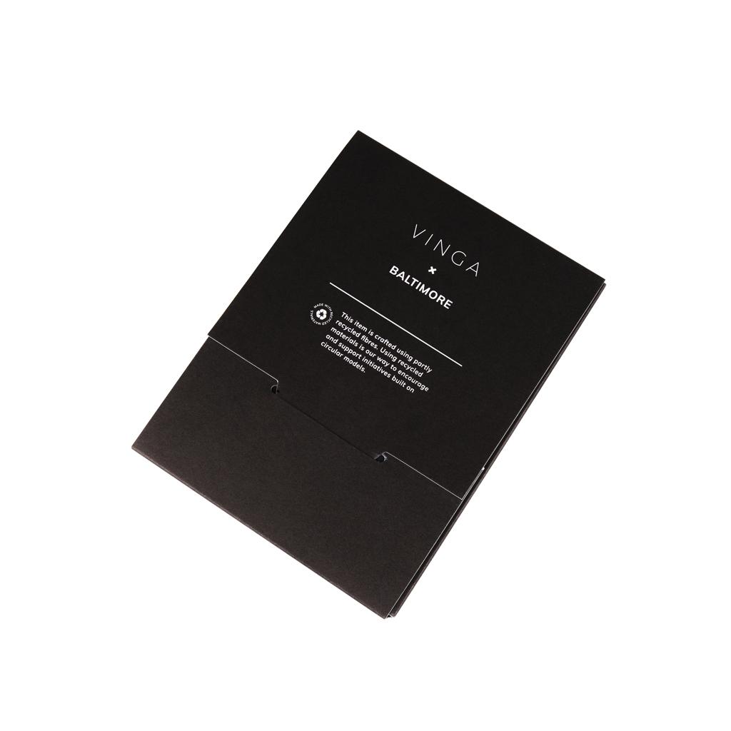 VINGA Baltimore RCS recycled polyester RFID passport cover black