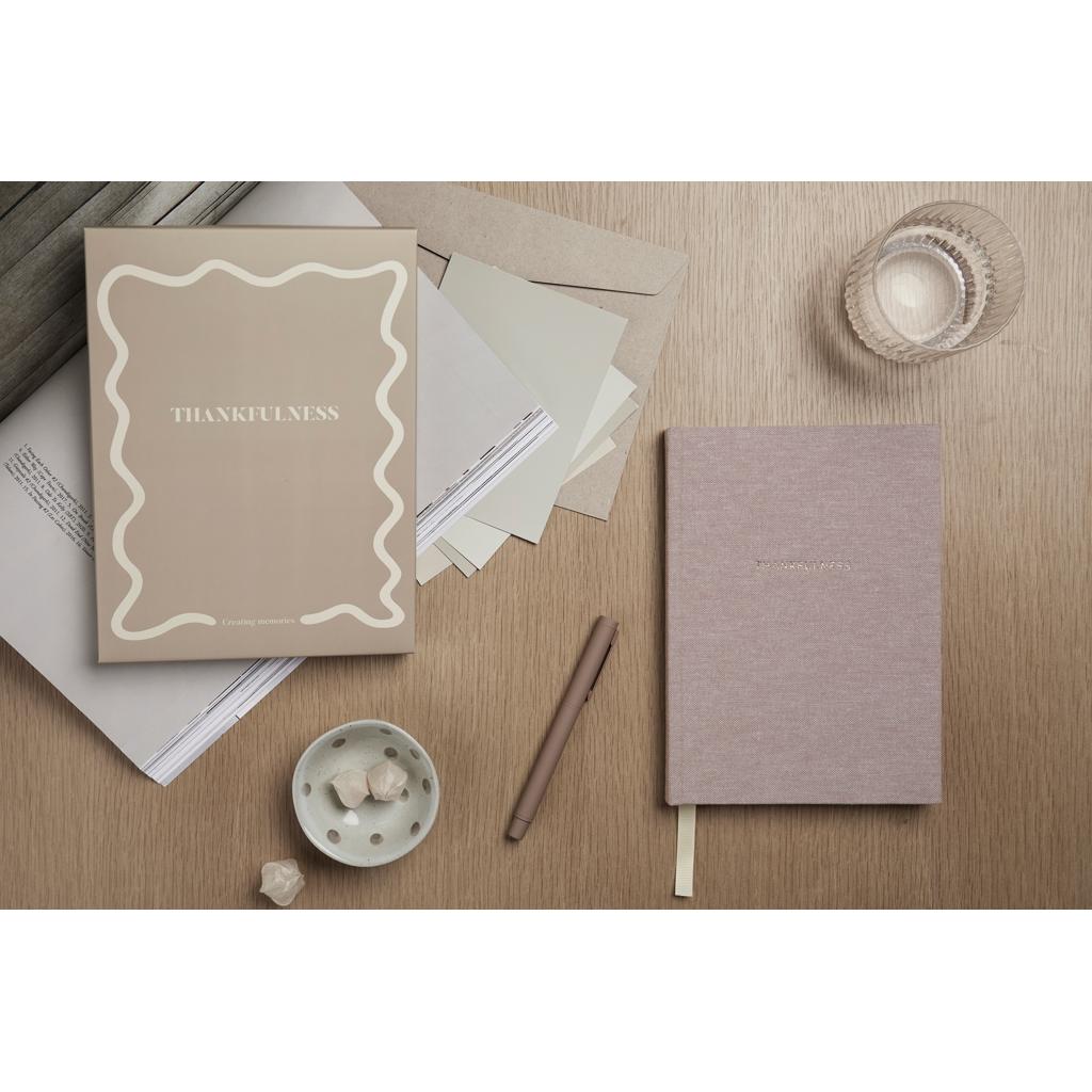 VINGA Thankfulness GRS recycled paper journal beige