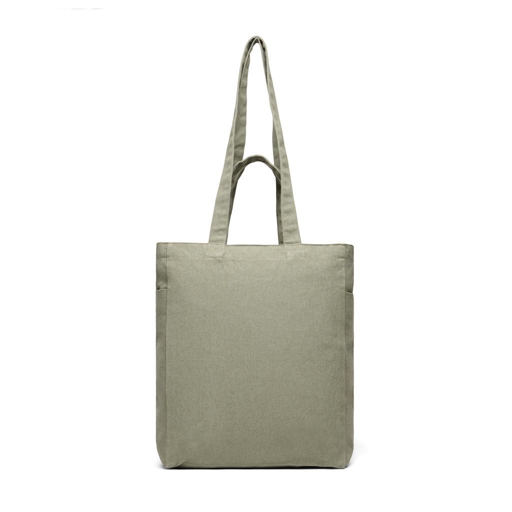 VINGA Hilo AWARE™ recycled canvas zip tote green