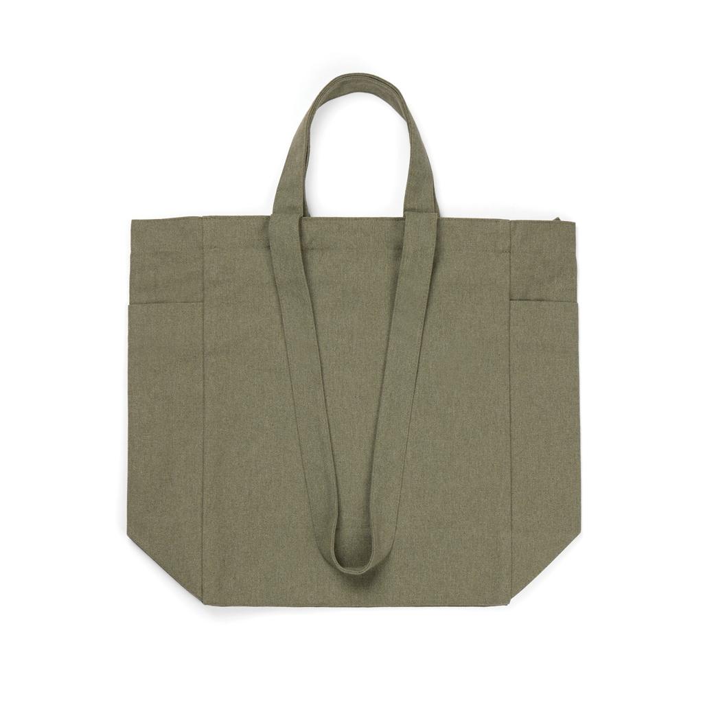 VINGA Hilo AWARE™ recycled canvas zip tote green