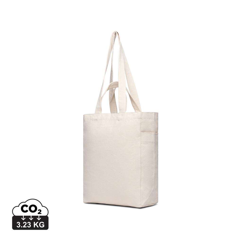 VINGA Hilo AWARE™ recycled canvas zip tote off white