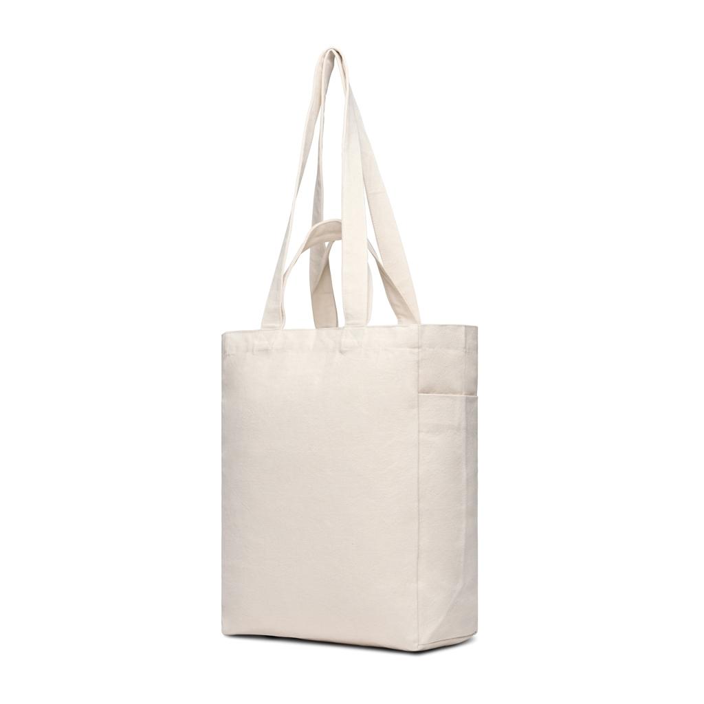 VINGA Hilo AWARE™ recycled canvas zip tote off white