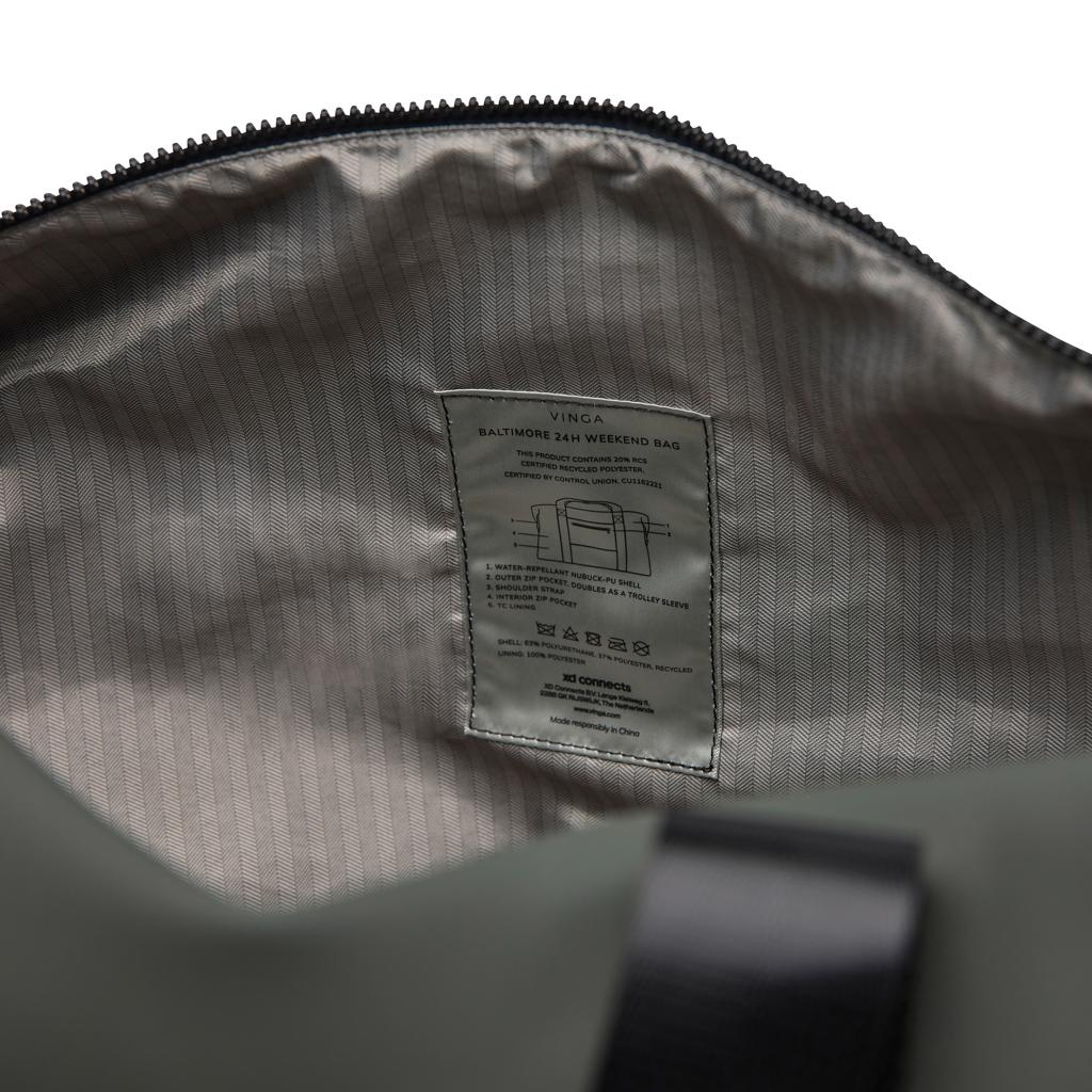 VINGA Baltimore RCS 24h weekend bag green