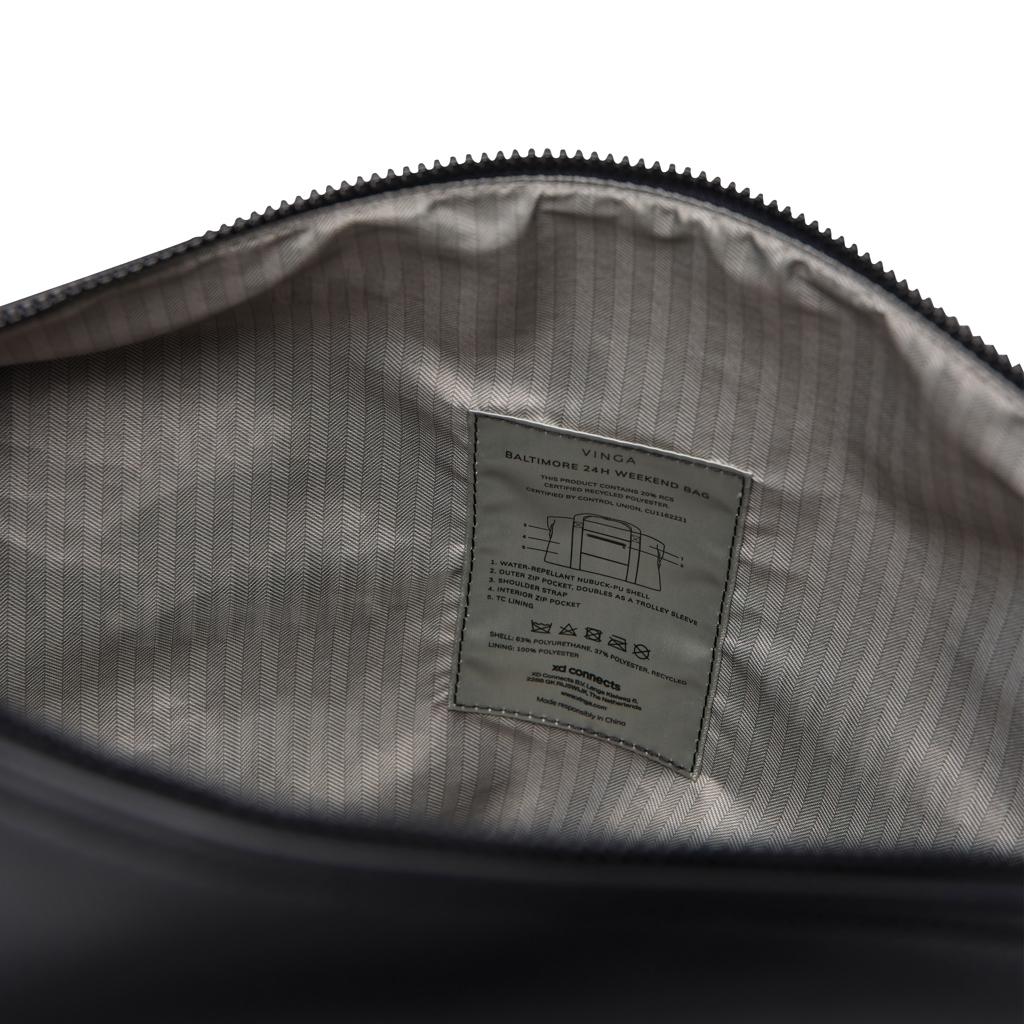 VINGA Baltimore RCS 24h weekend bag black
