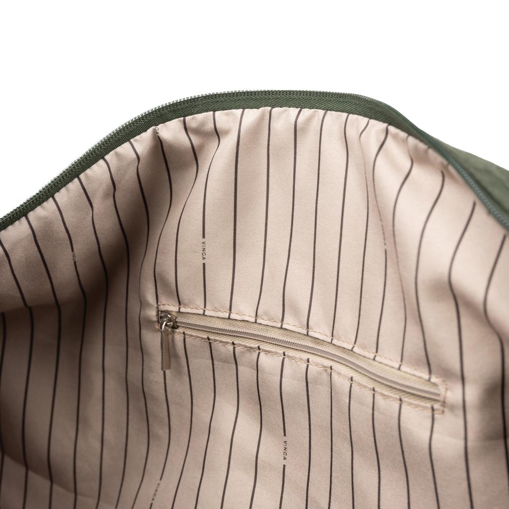 VINGA Marlow RCS recycled polyester weekend bag green