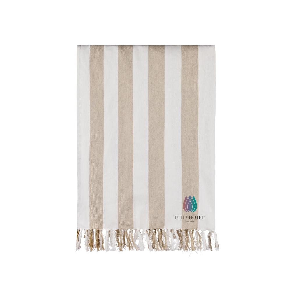 VINGA Ornos GRS recycled cotton hammam towel beige