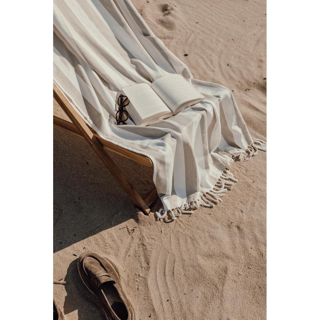 VINGA Ornos GRS recycled cotton hammam towel beige