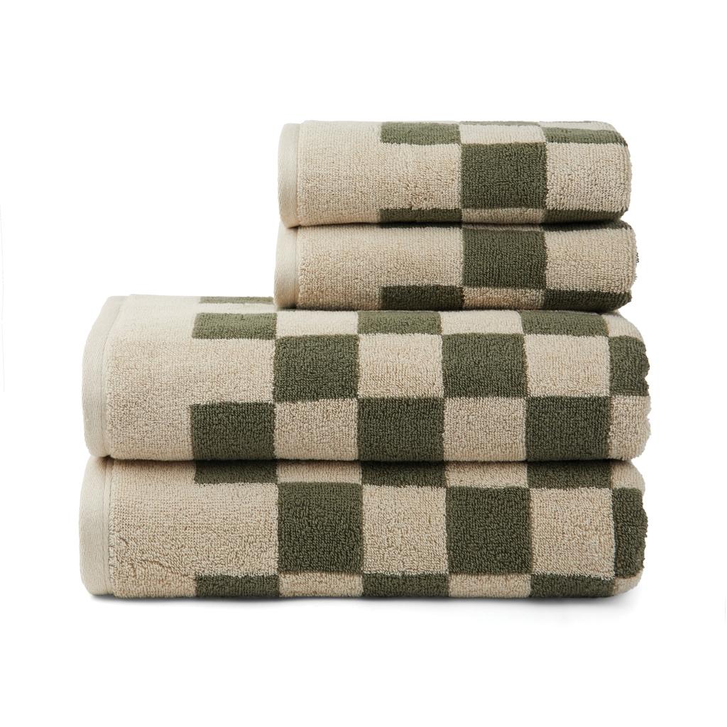 VINGA Elba OCS organic cotton towel, 4 pcs set green