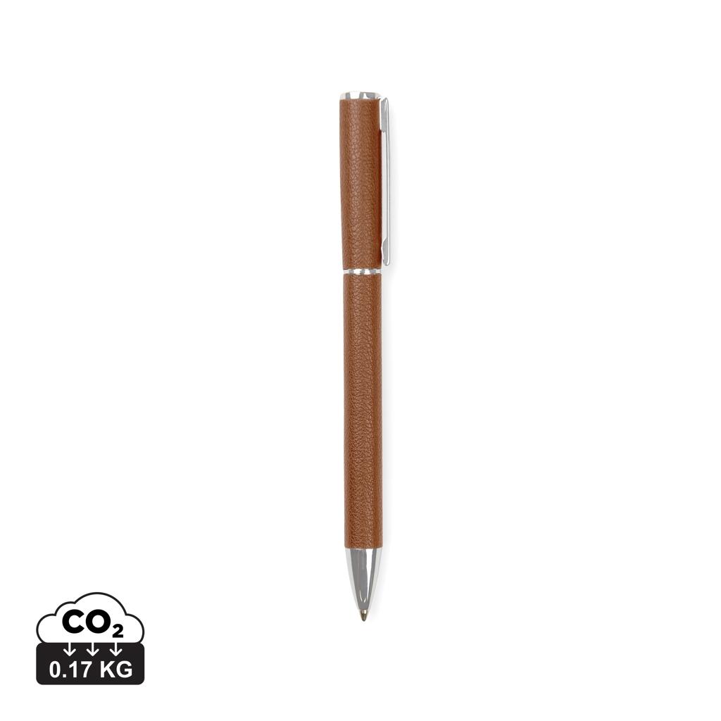VINGA Timo RCS recycled aluminium pen brown
