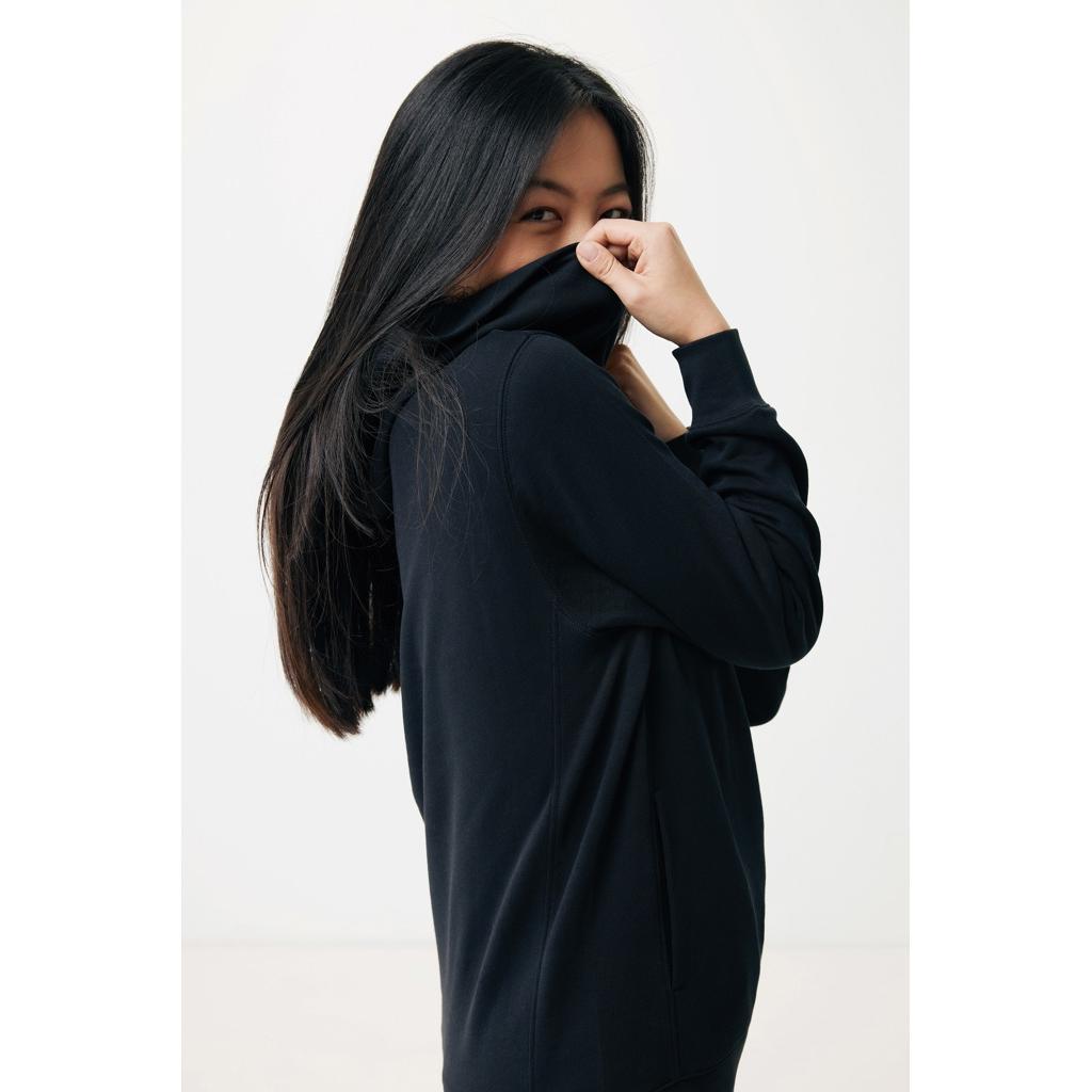 Iqoniq Yengo recycled cotton hoodie with sidepockets black L