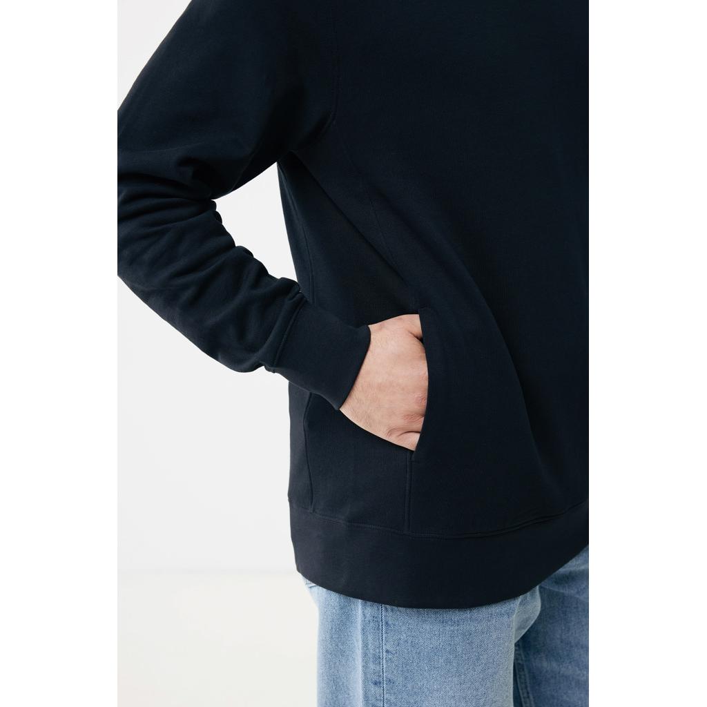 Iqoniq Yengo recycled cotton hoodie with sidepockets black L