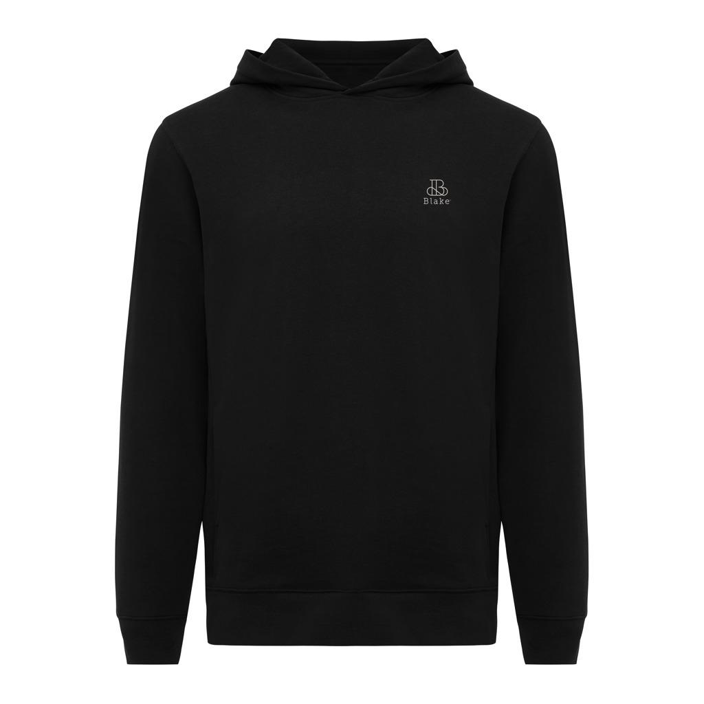 Iqoniq Yengo recycled cotton hoodie with sidepockets black L