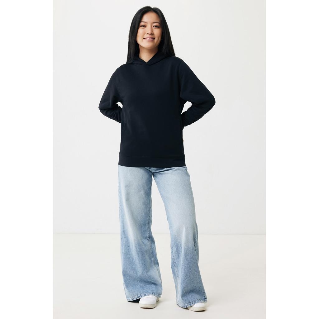 Iqoniq Yengo recycled cotton hoodie with sidepockets black L