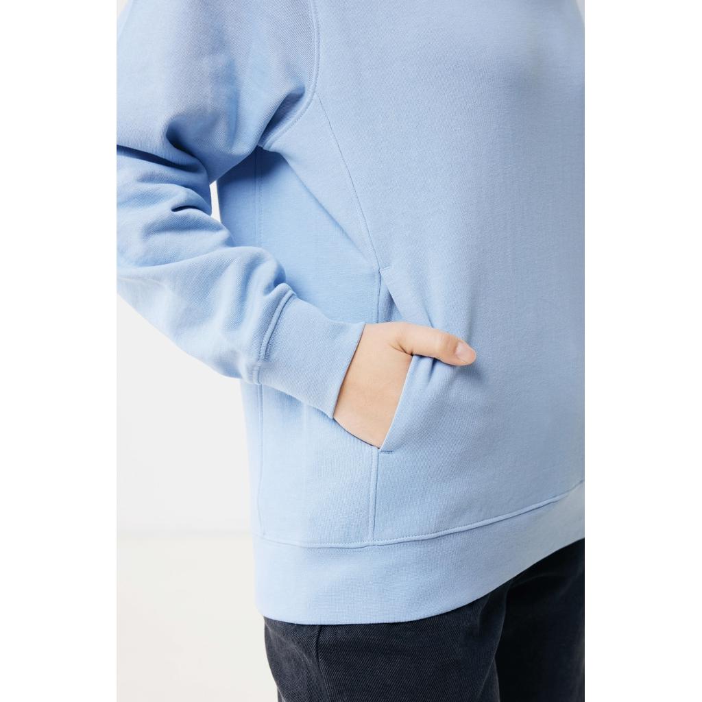 Iqoniq Yengo recycled cotton hoodie with sidepockets sky blue XL