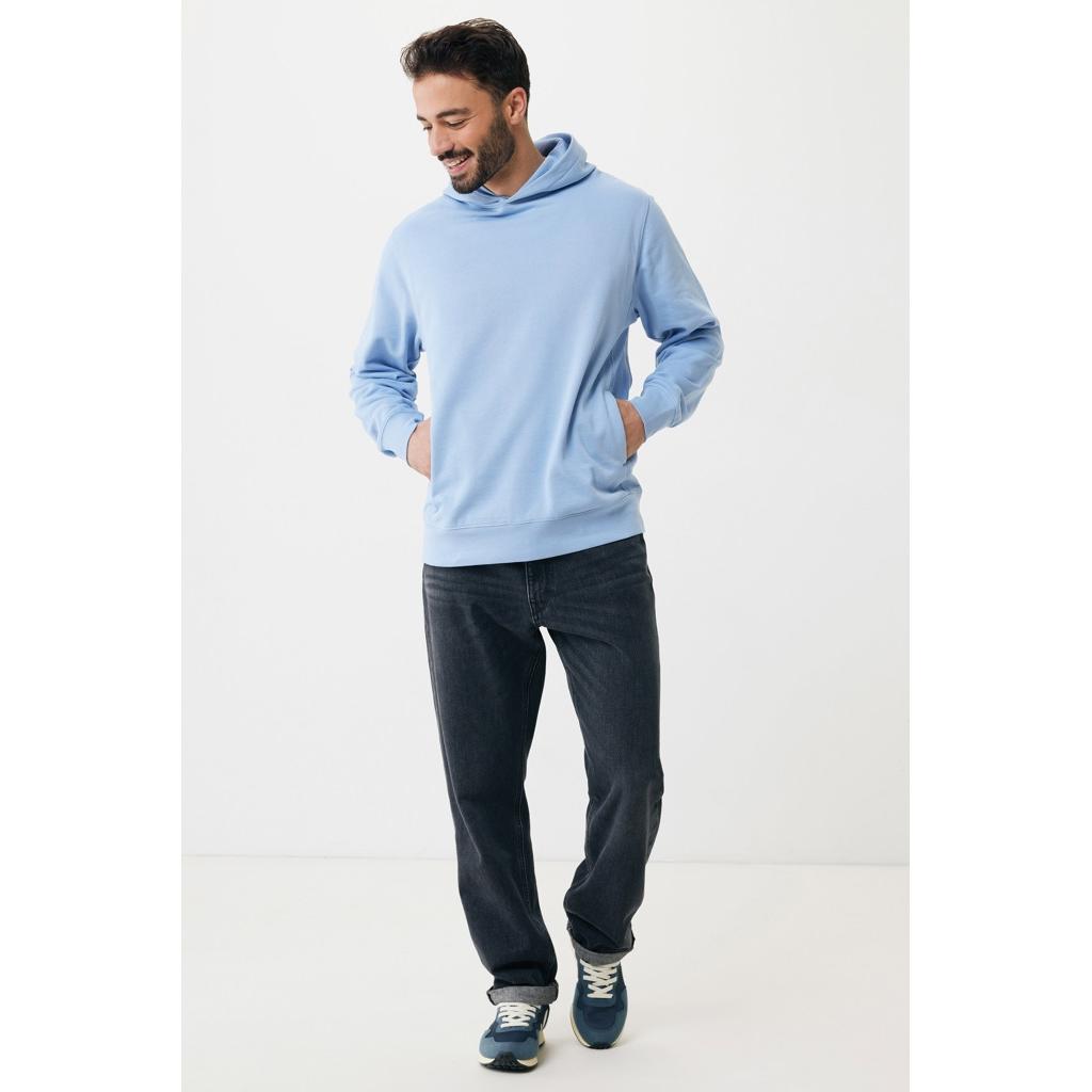 Iqoniq Yengo recycled cotton hoodie with sidepockets sky blue XL
