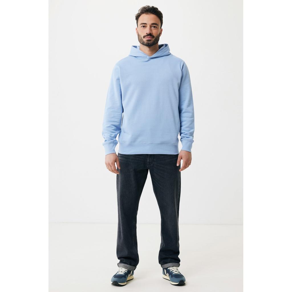 Iqoniq Yengo recycled cotton hoodie with sidepockets sky blue XL