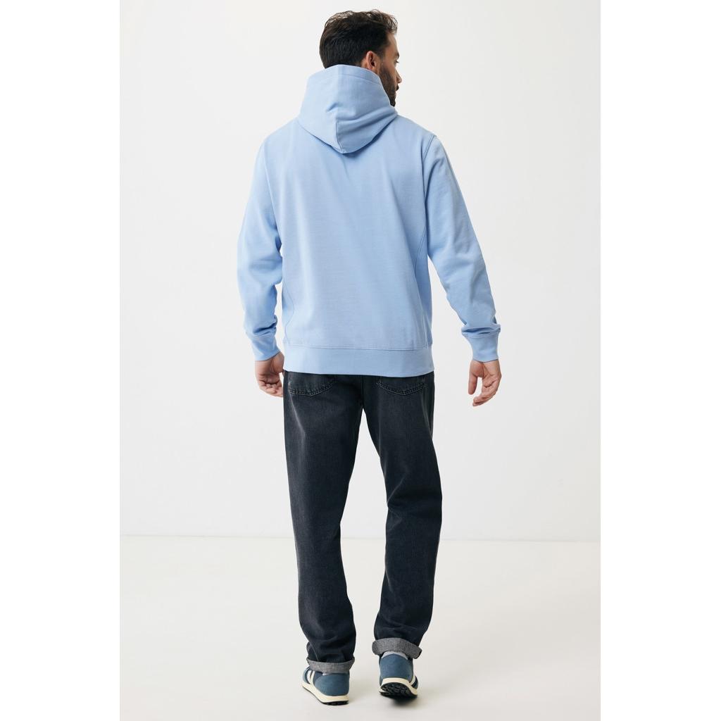 Iqoniq Yengo recycled cotton hoodie with sidepockets sky blue XL
