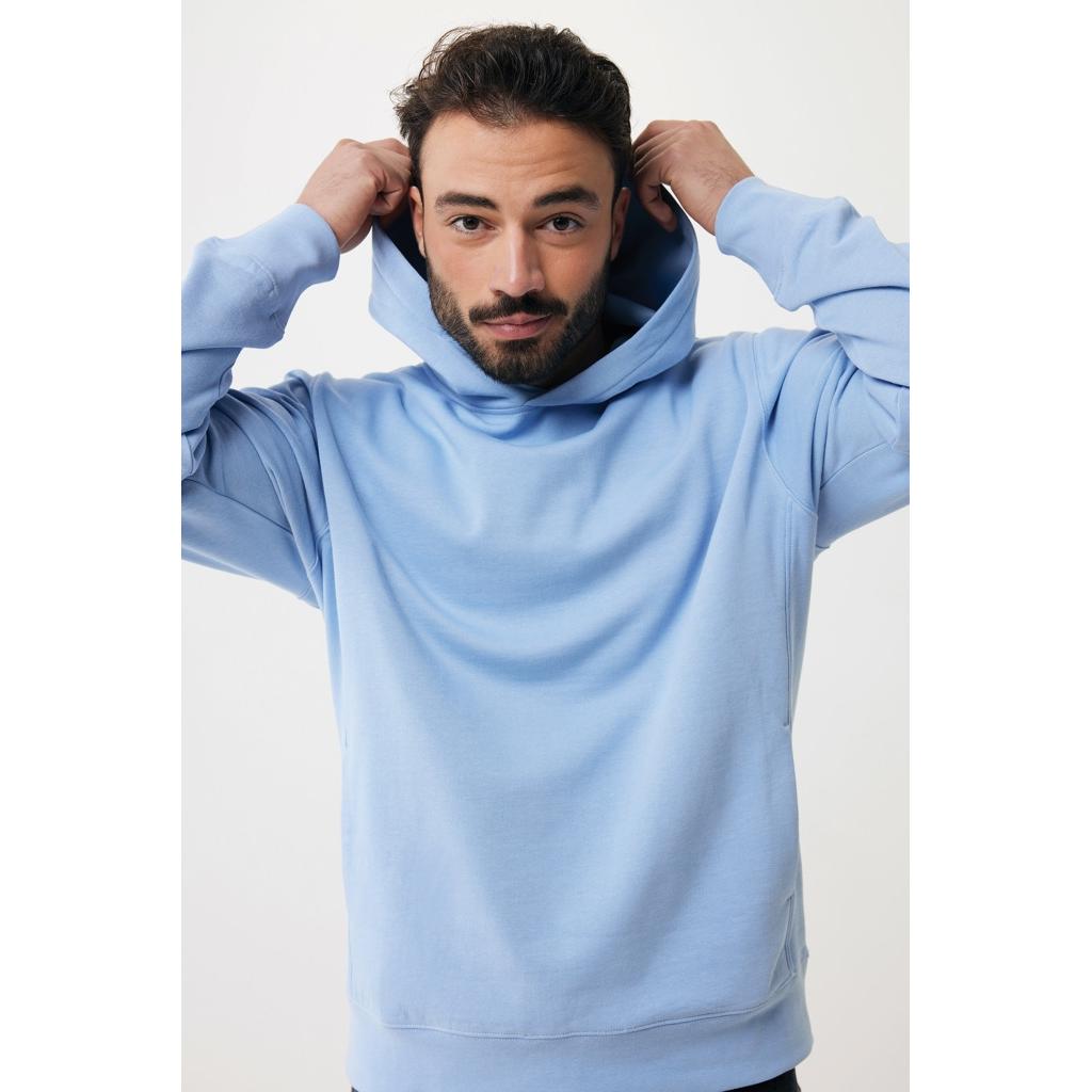 Iqoniq Yengo recycled cotton hoodie with sidepockets sky blue XL