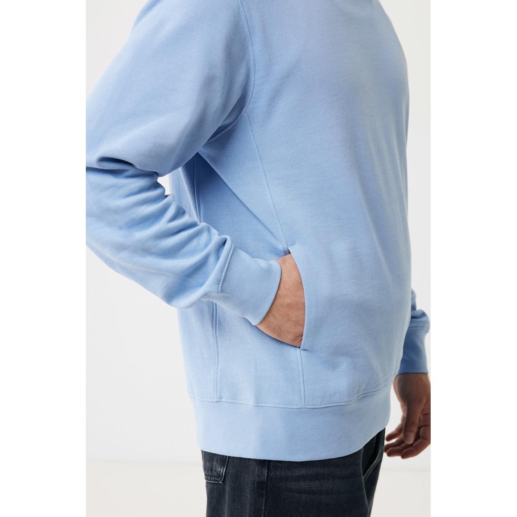 Iqoniq Yengo recycled cotton hoodie with sidepockets sky blue XL