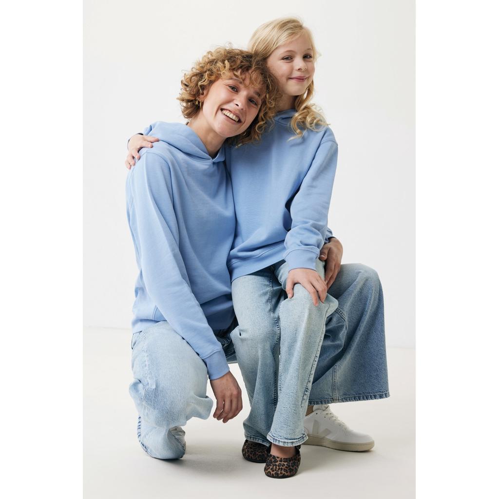 Iqoniq Yengo recycled cotton hoodie with sidepockets sky blue XL