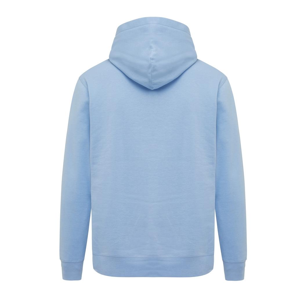 Iqoniq Yengo recycled cotton hoodie with sidepockets sky blue XL