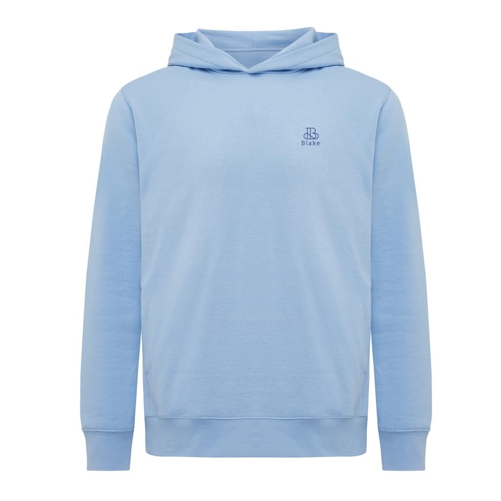 Iqoniq Yengo recycled cotton hoodie with sidepockets sky blue XL