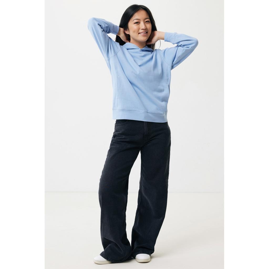 Iqoniq Yengo recycled cotton hoodie with sidepockets sky blue XL