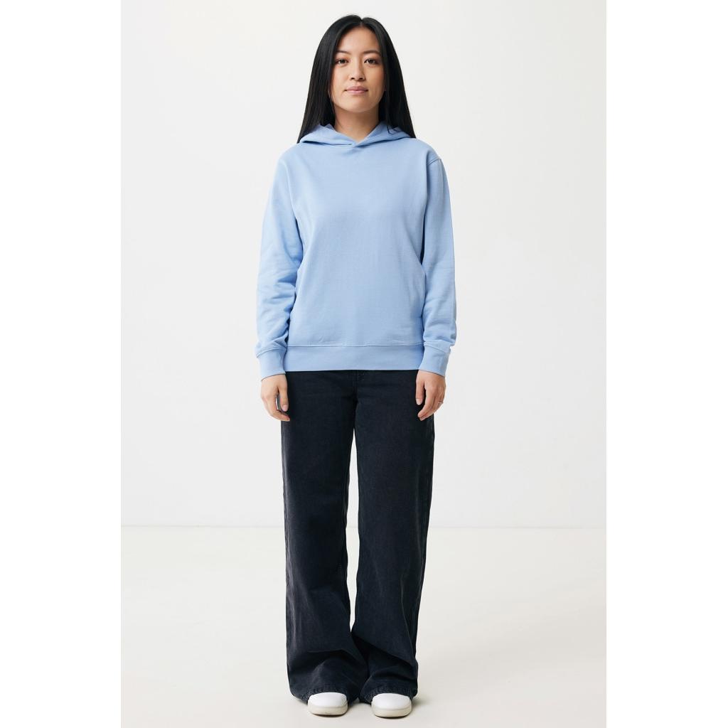 Iqoniq Yengo recycled cotton hoodie with sidepockets sky blue XL