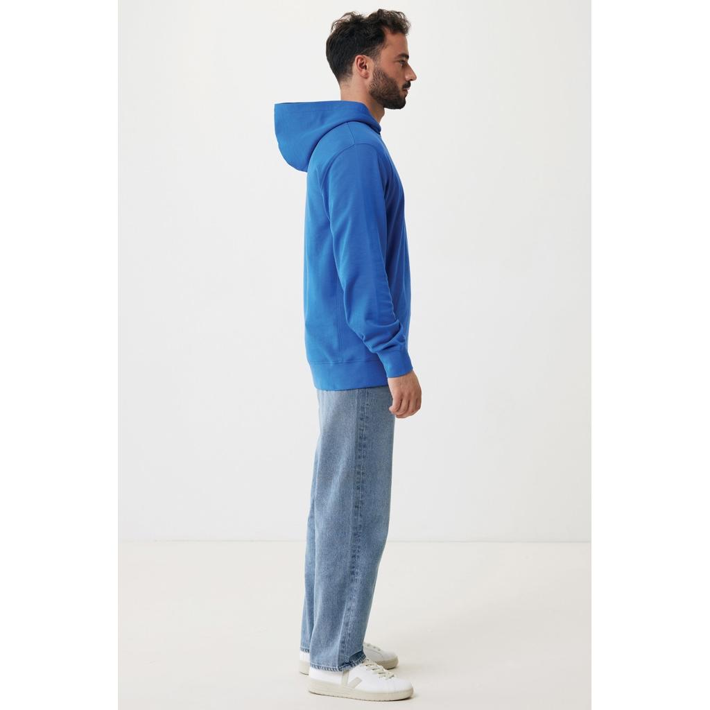 Iqoniq Yengo recycled cotton hoodie with sidepockets royal blue L