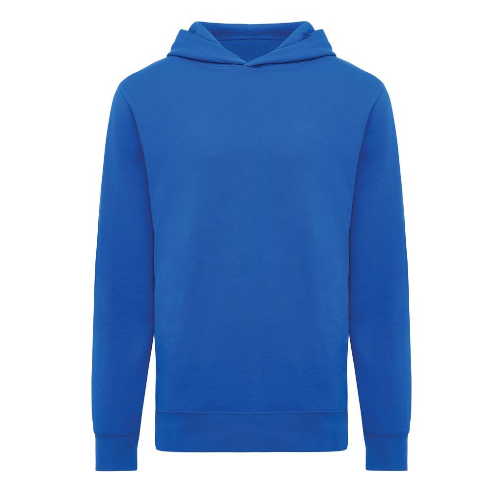 Iqoniq Yengo recycled cotton hoodie with sidepockets royal blue L