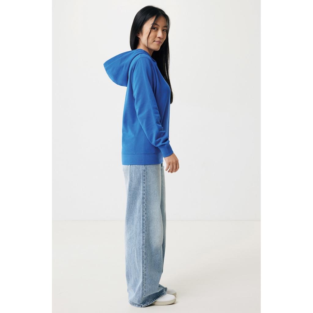 Iqoniq Yengo recycled cotton hoodie with sidepockets royal blue L