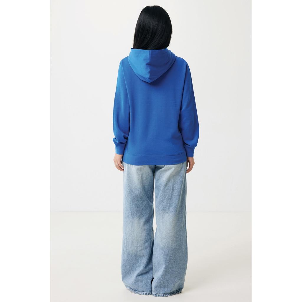 Iqoniq Yengo recycled cotton hoodie with sidepockets royal blue L