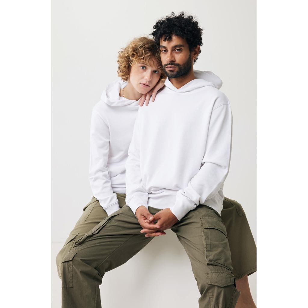 Iqoniq Yengo recycled cotton hoodie with sidepockets transparent L