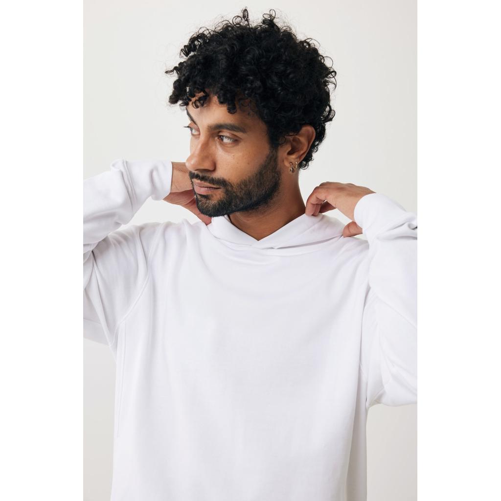 Iqoniq Yengo recycled cotton hoodie with sidepockets transparent L