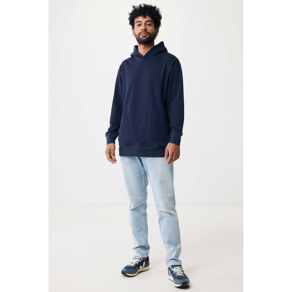 Iqoniq Yengo recycled cotton hoodie with sidepockets navy L