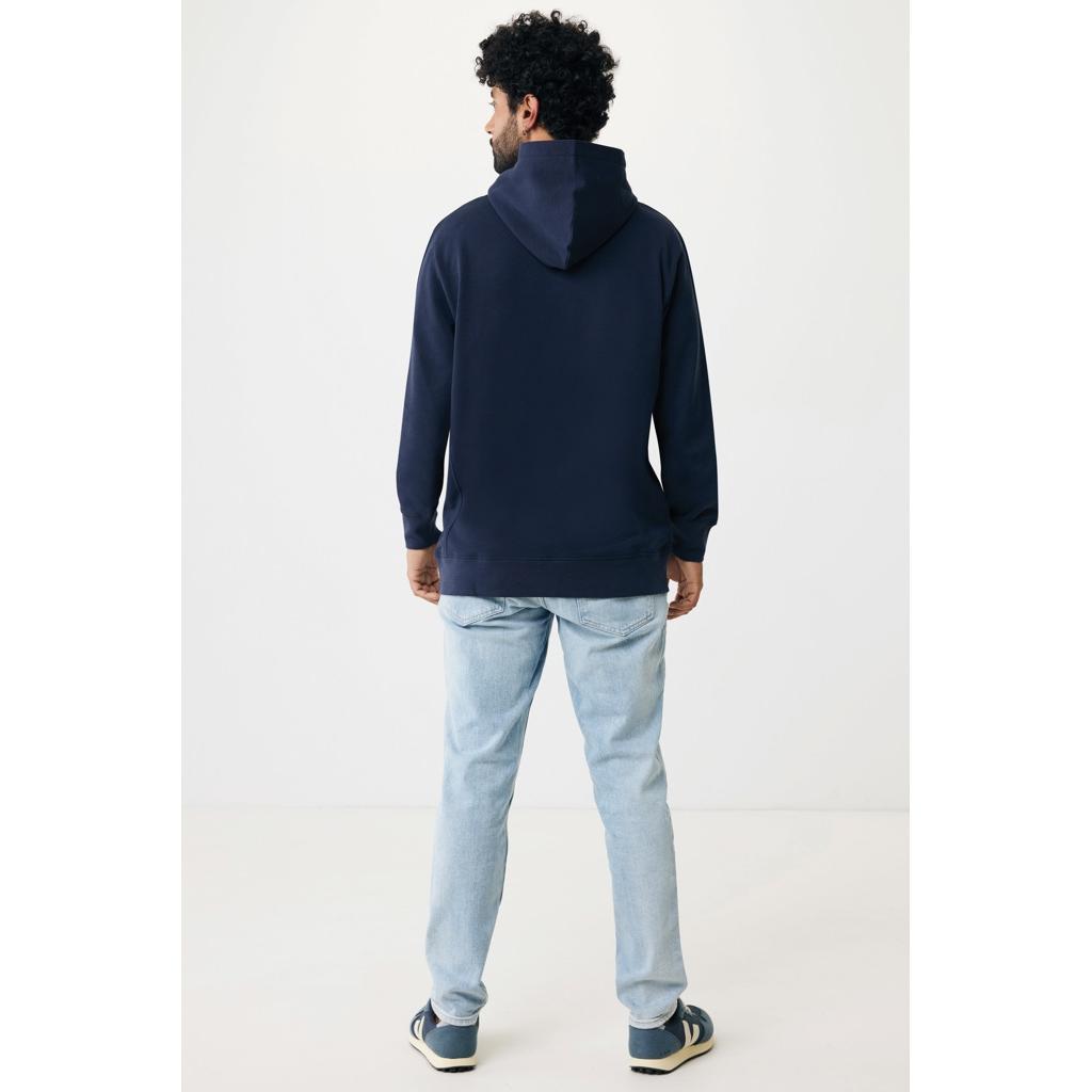 Iqoniq Yengo recycled cotton hoodie with sidepockets navy L