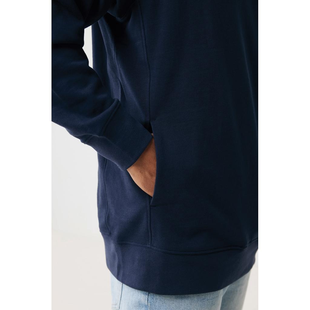 Iqoniq Yengo recycled cotton hoodie with sidepockets navy L